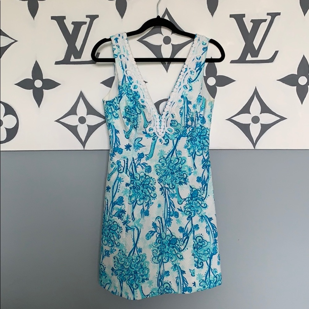 Lilly Pulitzer Dress Blue and White